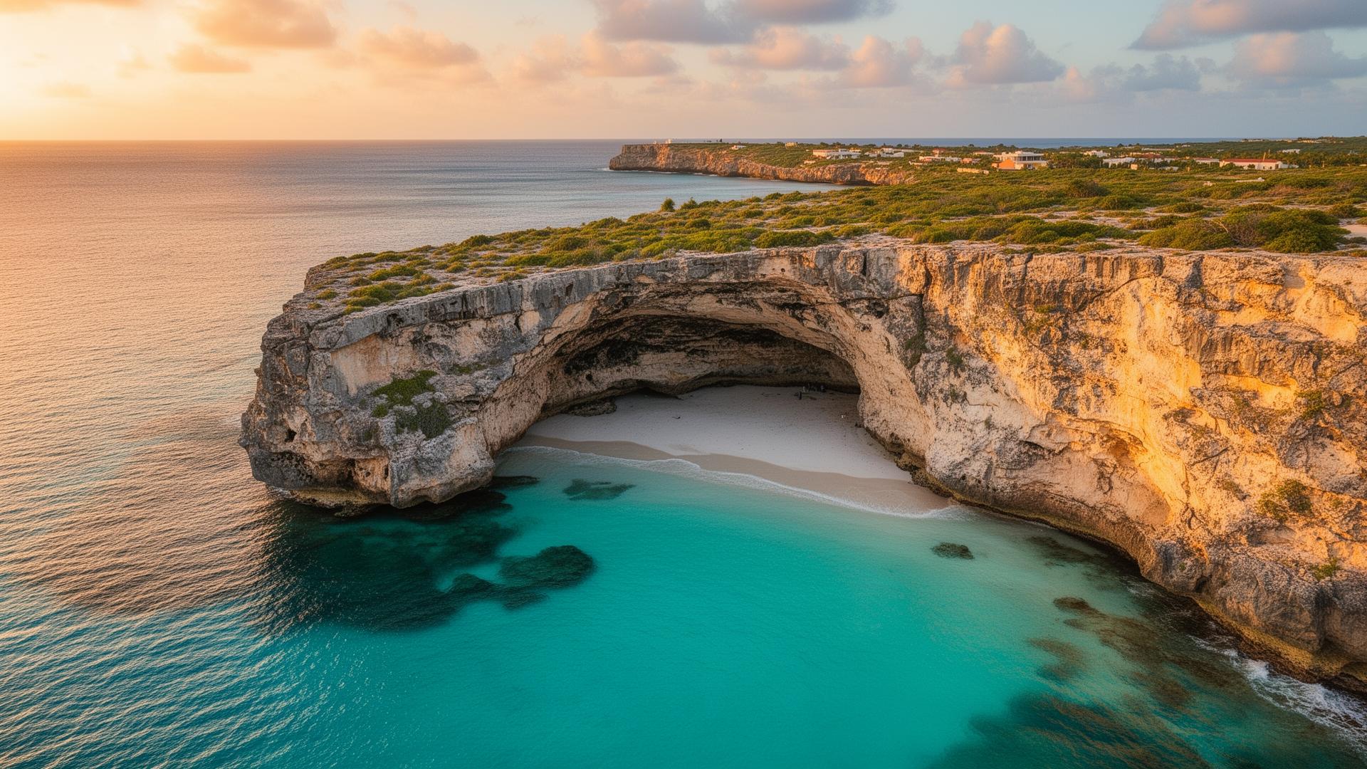 Curaçao coastline at golden hour