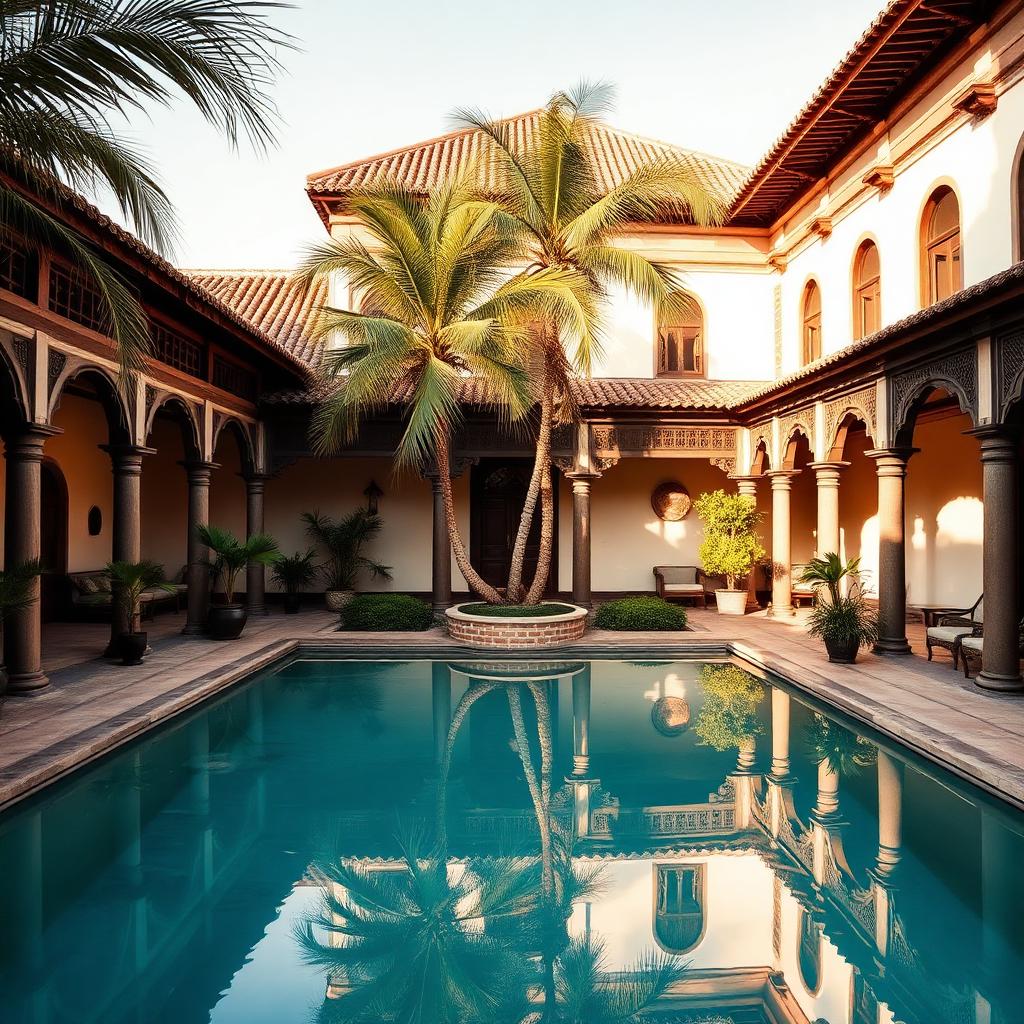 Green Oriental Resort courtyard pool